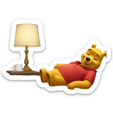 Winne the Pooh waking up sticker