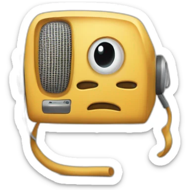 Chat qui écoute la radio sticker