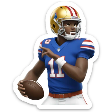 Josh Allen flying  sticker