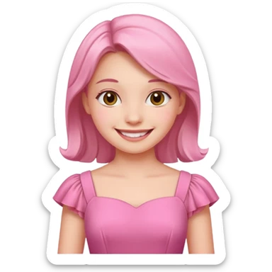 Clean girl pink sticker