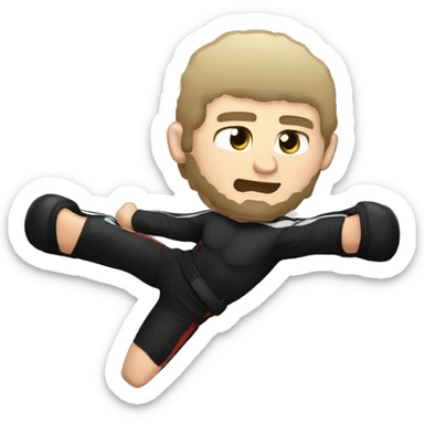 khabib nurmagomedov avec la ceinture ufc sticker