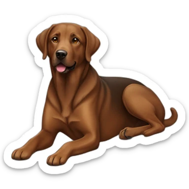Brown labrador crossed with beauceron sticker