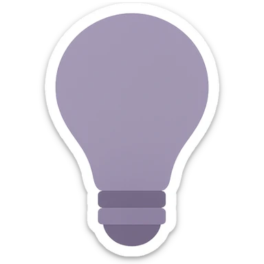A dull purple Light Bulb sticker