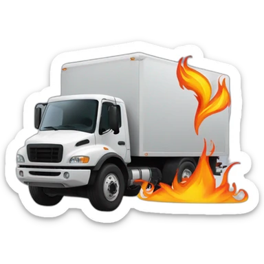 camion portant la flamme olympique avec des bras sticker