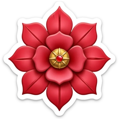 brasão medieval rosa de sangue vermelha sticker