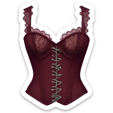 burgundy lace corset sticker