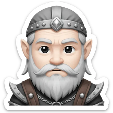 Enano dnd estilo (dibujo antiguo blanco y negro) (ESTILO DARK ANIME Y QUE SE NOTE QUE ES UN ENANO) sticker