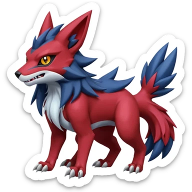 Zoroark-Gatomon-Vernid-Protogen-Digimon-Fakémon-Pokémon-creature  sticker