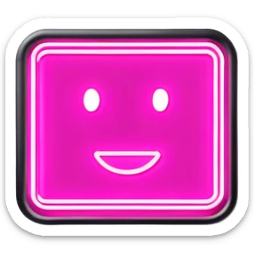 neon outline signboard sticker