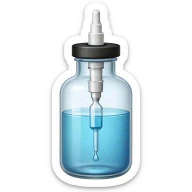injections with near small bottle sticker