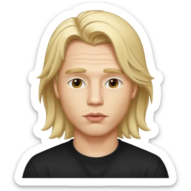 insanely beautiful blonde hair guys with the most perfect lips wearing swag sticker