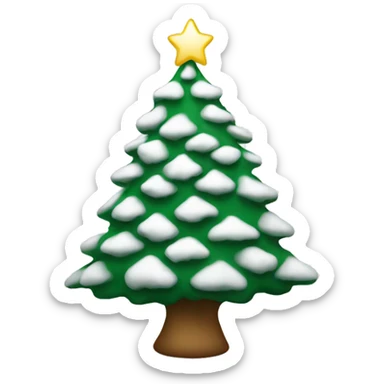 white christmas tree  sticker