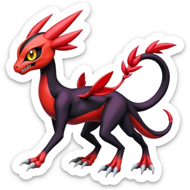 Colorful Cool Badass  Meloetta-Venom-Guilmon-Darkrai-Pokémon-Fakémon-fusion-hybrid-creature sticker