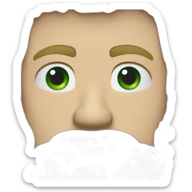 Handsome 34 year old man with dirty blonde hair and kind ocean blue eyes and a short cropped beard wearing a green tank top shirt. Sexy Irish Italian man sticker