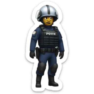 riot police sticker