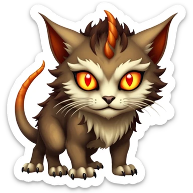 Meowster-Demon-Fakémon-Vernid-Fionbri-hybrid-creature sticker