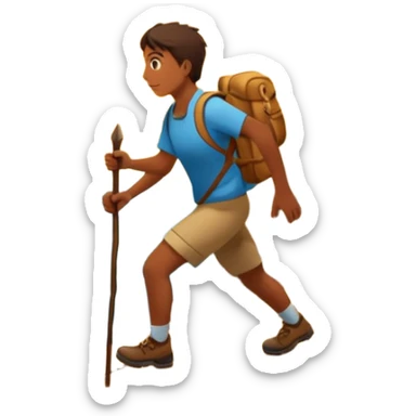 
una mezcla de sol + montaña + caminante estilo petroglifo con un espiral tipo energía ancestral sticker