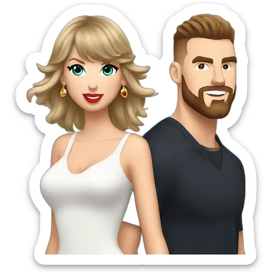 taylor swift and travis kelce sticker