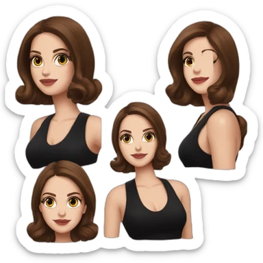 Top of Lana del rey with black dress laugthing sticker