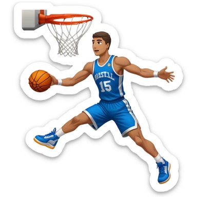 Basketball dunk sticker
