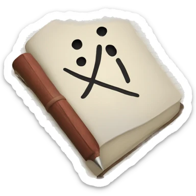 writing journal sticker