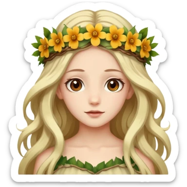fae with hazel eyes sticker