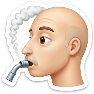 A nose that inhales exhaust fumes  sticker