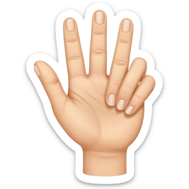A hand with the thumb and the index finger and the middle finger up and the rest down  sticker