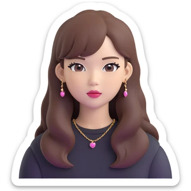 Jennie from BLACKPINK with brown hair sticker