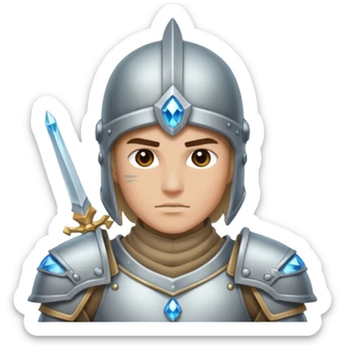 crystal-armored warrior sticker