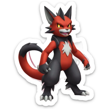 Edgy Guilmon-Torracat-Zoroark full body sticker