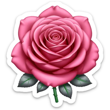 metallic gray chrome minimalistic rose sticker