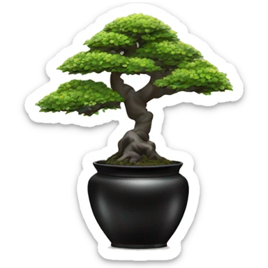 Bonsai tree in a black vase sticker