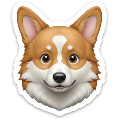 Corgi dog who looks like a Wolf 🐺 sticker
