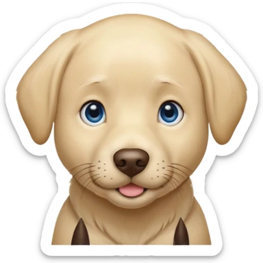 Blonde Labrador with blue eyes  sticker