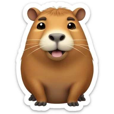 capybara with mandarin sticker
