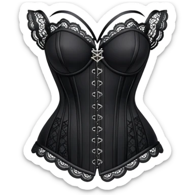 gothic lace corset black sticker