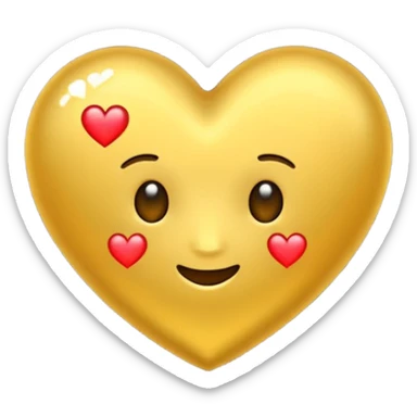 Coeur dorer avec un H sticker