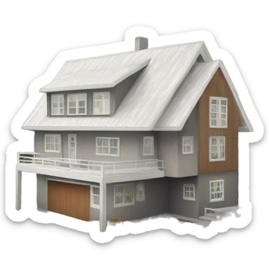 modern scandinavian house sticker
