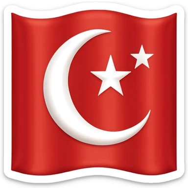 create an ottoman empire flag emoji. the shape of flag is like usual flag emojis alright sticker