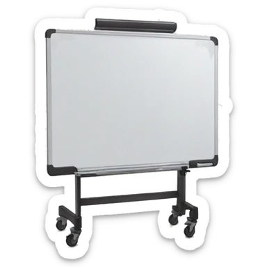 whiteboard on stand with wheels sticker