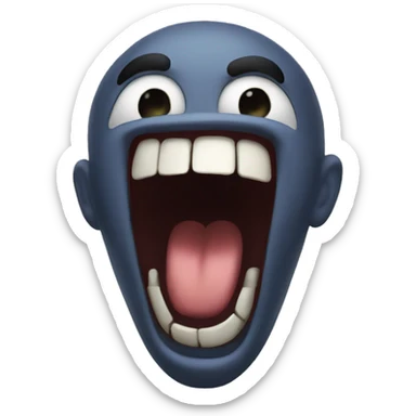 Screaming loving emoji  sticker