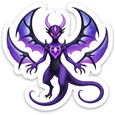 Lunala-Darkrai-Fakémon-hybrid-creature (full body)  sticker