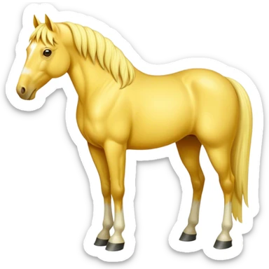 A mature yellow horse sticker