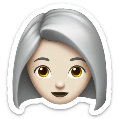 pale-skin redhead goth sticker