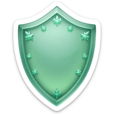 green ice frosted shield sticker