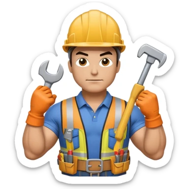 Batman as a construction worker  sticker