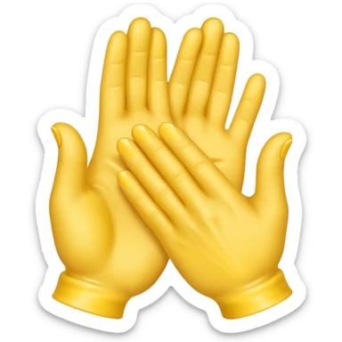 3 yellow hands face down in a pile about to do make a promise sticker