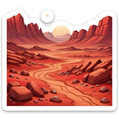 Mars only  sticker