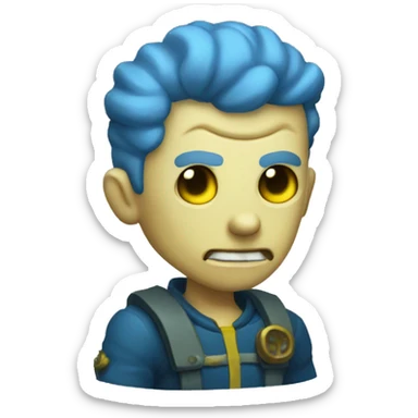 Vault boy as a ghoul sticker